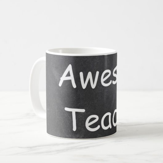 Mug Awesome enseignant Chalkboard Design Idée cadeau (Devant gauche)