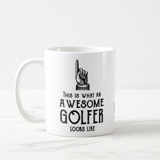 Mug Awesome Golfer Personalized (Gauche)