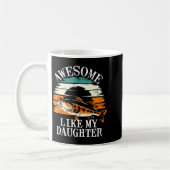 Mug Awesome Like My Daughter Retro Fishing Dad Funny F (Gauche)