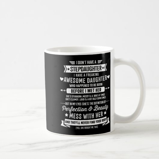 Mug Awesome Stepdaughter For Step Bonus Dad Fathers Da (Droite)