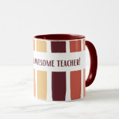 Mug Awesome Teacher Decent Design (Devant droit)
