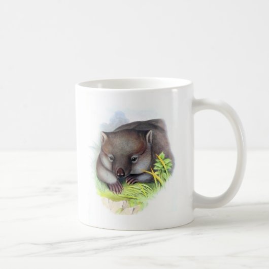 Mug Awesomome mignon animal australien wombat vintage (Droite)