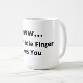 Mug Aww...Mon Doigt Moyen Vous Aime (Devant droit)