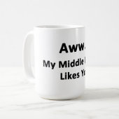 Mug Aww...Mon Doigt Moyen Vous Aime (Devant gauche)