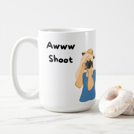 Mug Awww Shoot avec un photographe sur un (Avec donut)