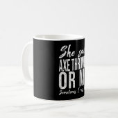 Mug Ax Jeter un cadeau sportif amusant (Devant gauche)