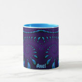 Mug AXEL ~ GLOSSY 3D Zany Blue Fractal ~ (Centre)