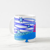 Mug Axolotl bleu avec étoiles (Devant gauche)
