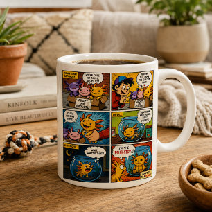 Mug Axolotl drôle adopté comme bande dessinée de jouet
