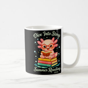Mug Axolotl drôle plongée dans l'histoire lecture d'ét