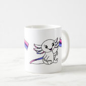 Mug Axolotl mignon avec drapeau de fierté omnisexuel L (Devant droit)