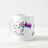 Mug Axolotl mignon avec drapeau de fierté omnisexuel L (Devant gauche)