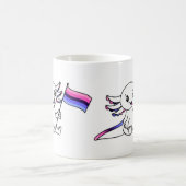 Mug Axolotl mignon avec drapeau de fierté omnisexuel L (Centre)