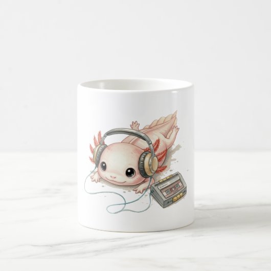 Mug Axolotl Mignon avec Écouteurs (Centre)