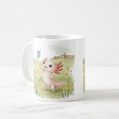 Mug Axolotl Mignon Chassant Papillon (Devant gauche)