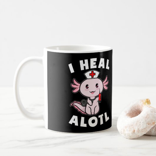 Mug Axolotl Nurse I Heal Alotl Kawaii (Avec donut)