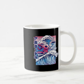 Mug Axolotl Surfant Grande Vague Art Japonais Mashup G