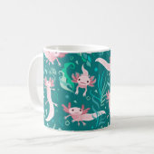 Mug Axolotta rose sur la boue Turquoise (Devant gauche)