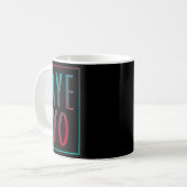 Mug Aye yo conception de texte à dégradé de style d'ét (Devant gauche)