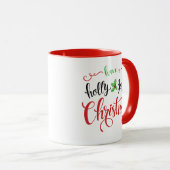 Mug Ayez Noël gai de houx (Devant droit)