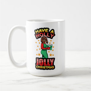Mug Ayez Un Pyjama de Noël Holly Jolly Melanin X mas