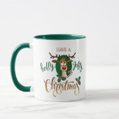 Mug Ayez Un Reindeer De Noël Holly Jolly | Vacances (Gauche)