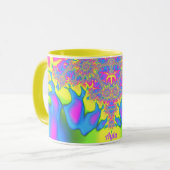 Mug AYLA ~ Zany 3D Fractal ~ Joli multicolore (Devant gauche)