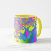Mug AYLA ~ Zany 3D Fractal ~ Joli multicolore (Devant droit)