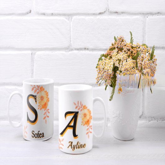Mug Ayline name - Elegant Lettre A Coffee Cup