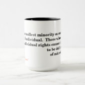 Mug Ayn Rand Citation Sur La Plus Petite Minorité (Centre)