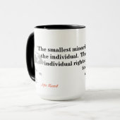 Mug Ayn Rand Citation Sur La Plus Petite Minorité (Devant gauche)