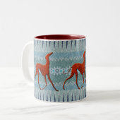 Mug Azawakhs stylisés (Devant gauche)