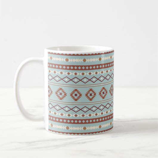 Mug Aztec Mixte Motif Motif Rusts Crème Bleu (Gauche)