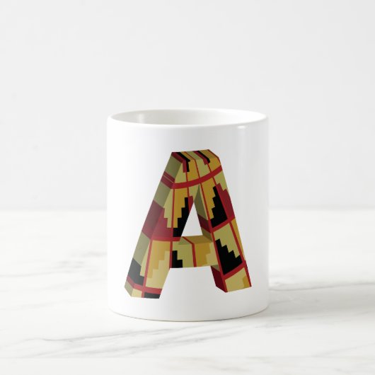 Mug Aztec Navajo Pattern Letter A (Centre)