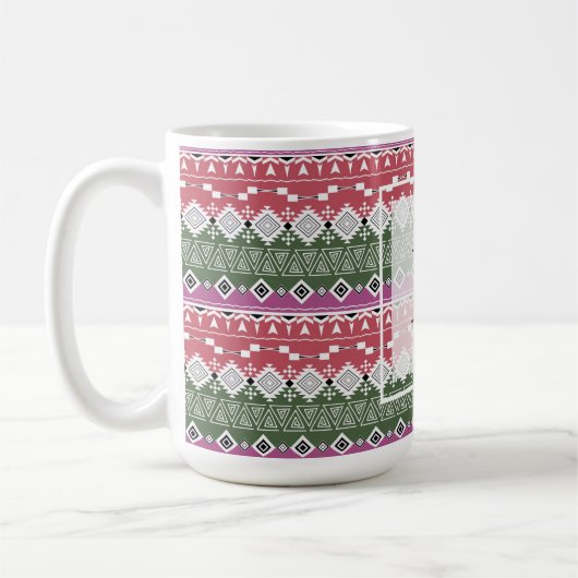 Mug Aztec pattern, stripes. (Gauche)