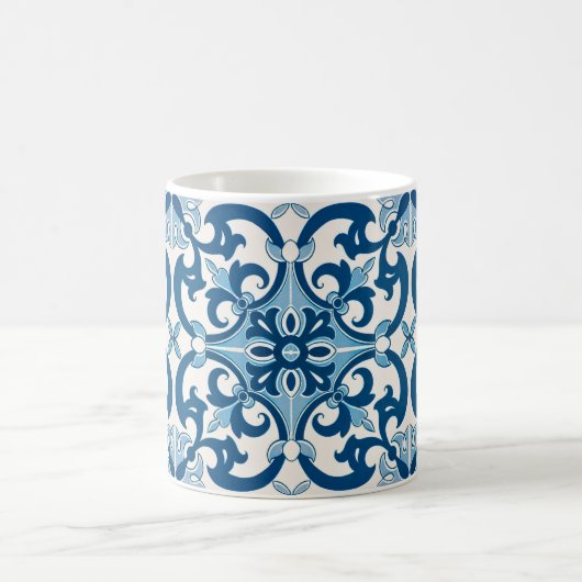 Mug Azulejo Fleur de Lis Style Pattern (Centre)