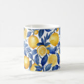 Mug Azulejo Lemons Feuilles bleus #1 (Centre)