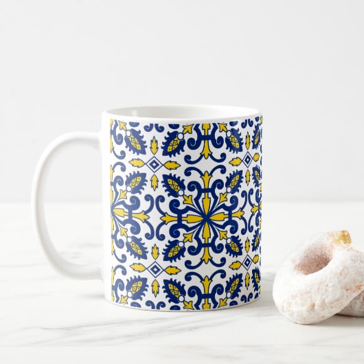 Mug Azulejo Nikea Portugais Carrelage sans mer (Avec donut)