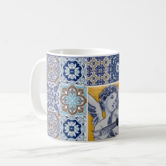 Mug azulejos ángel koffiemok (Voorkant links)