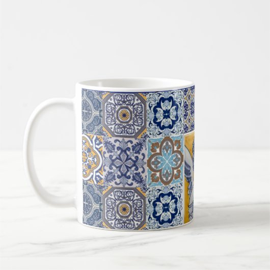 Mug azulejos ángel koffiemok (Links)