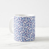 Mug Azulejos Motif Floral Bleu (Devant gauche)