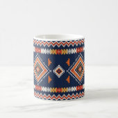 Mug Azure Navy and Terracotta Geometric Tribal (Centre)