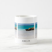 Mug Azure Ocean Sandy Beach Photo (Centre)