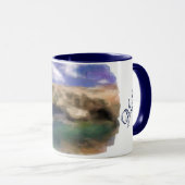 Mug Azure Window Dans L'Aquarelle De L'Île Gozo (Devant droit)