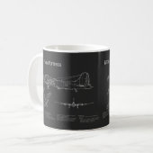 Mug B-17 Forteresse volant - Plan directeur de l'avion (Devant gauche)