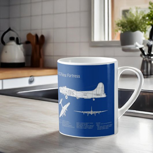Mug B-17 Forteresse Volante - Plan de plan d'avion ABD