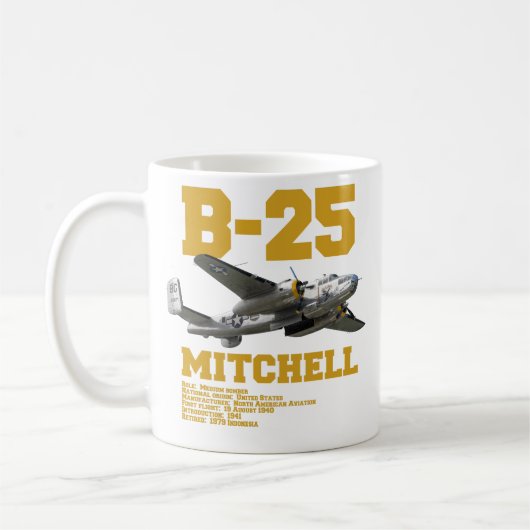 Mug B-25 Mitchell | WW2 Plane (Gauche)