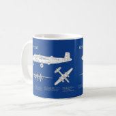 Mug B-25B Mitchell Doolittle - Plan d'avion ABD (Devant gauche)
