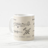 Mug B-25B Mitchell Doolittle - Plan directeur de l'avi (Devant gauche)