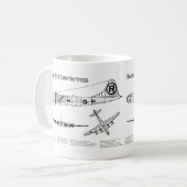 Mug B-29 Superforteresse - Plan directeur de l'avion B (Devant gauche)